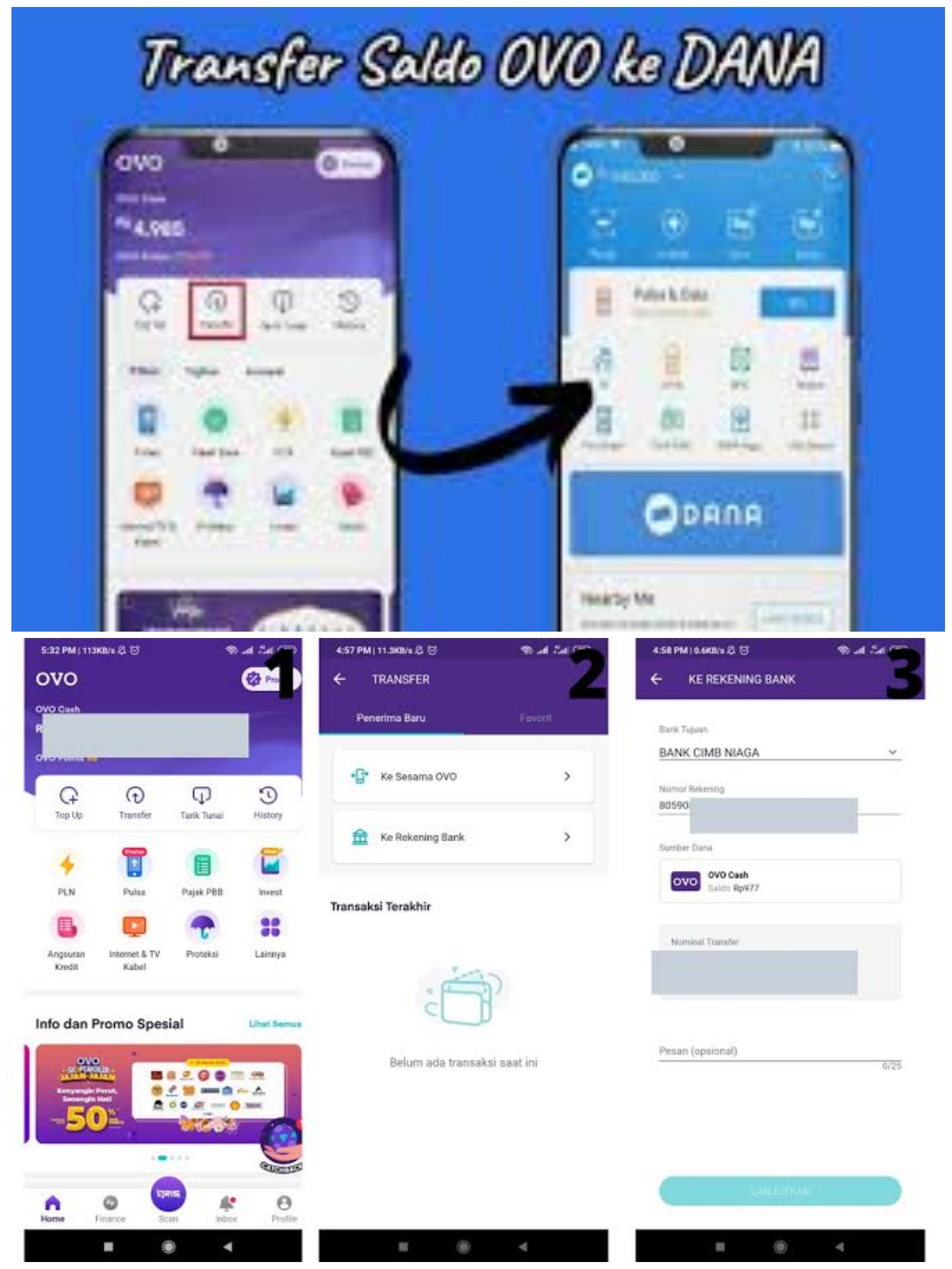 Begini Cara Mengirim Saldo OVO ke DANA