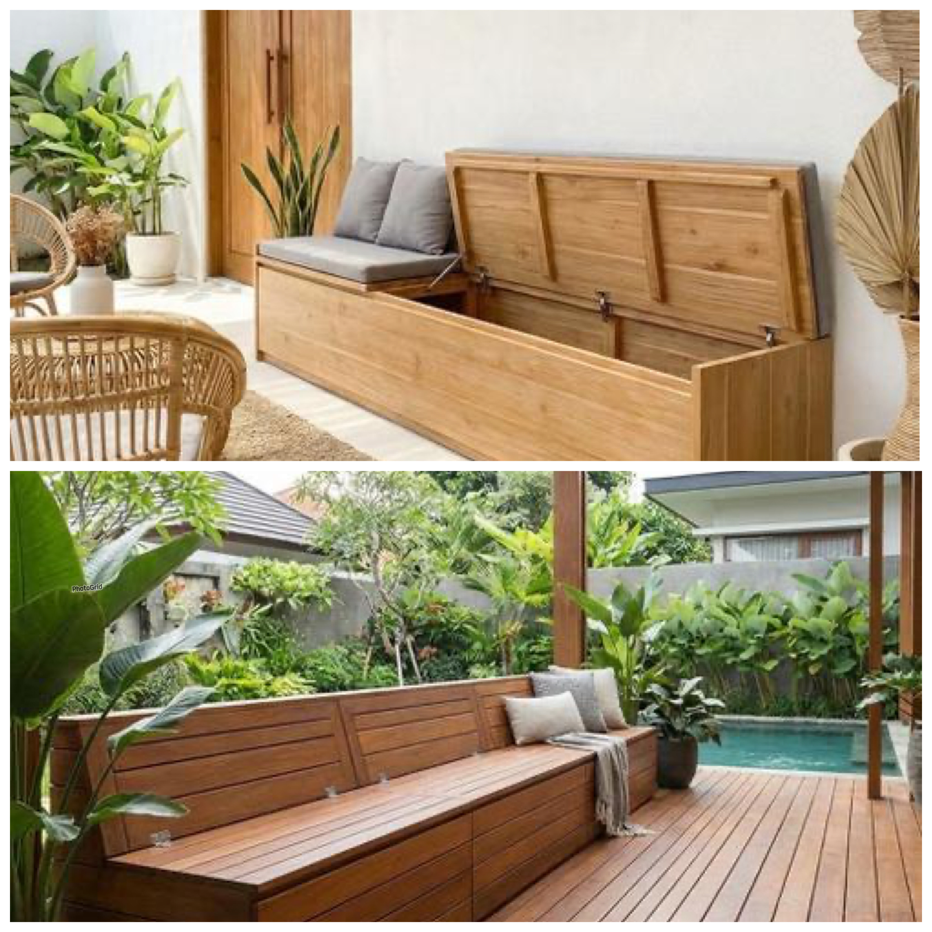 Teras Kecil Jadi Multifungsi! 10 Model Bangku Storage yang Hemat Ruang & Estetik!