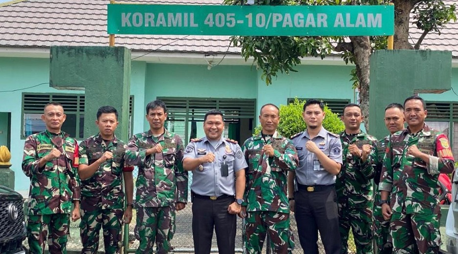 Perkuat Sinergi, Lapas Kelas III Pagar Alam Kunjungan ke Koramil 0405