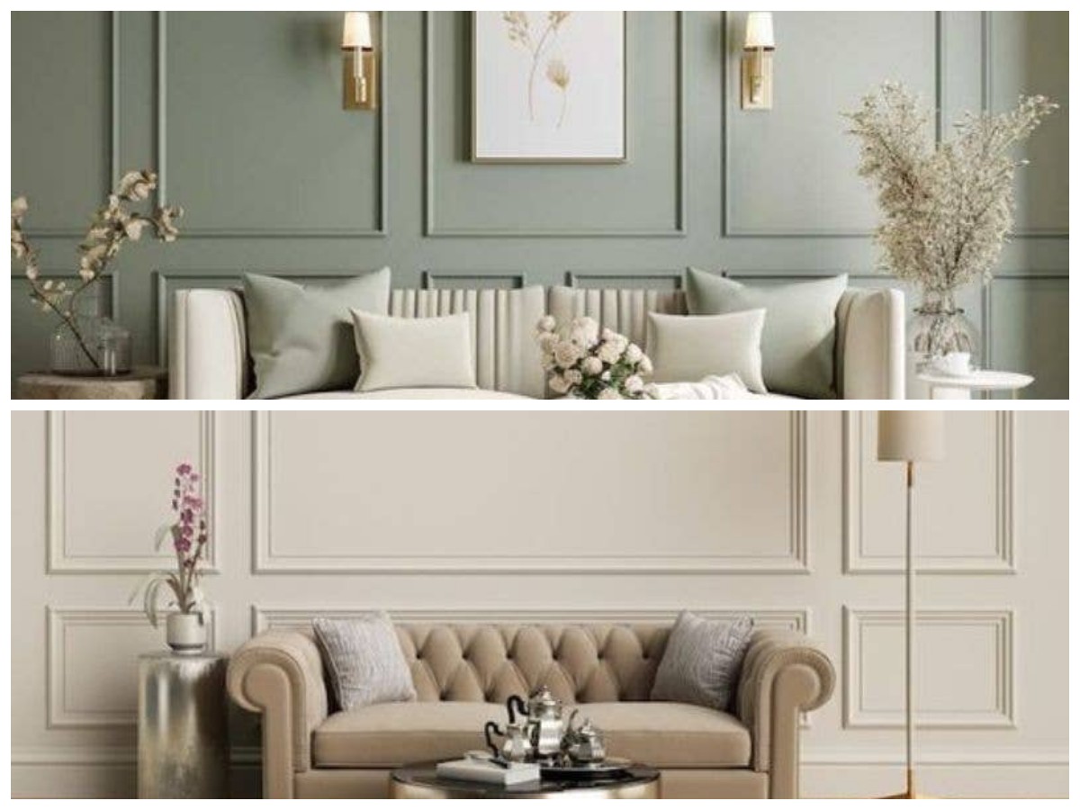 13 Ide Wall Moulding untuk Ruang Tamu Minimalis Bergaya Moder