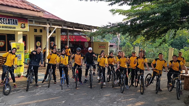 Gowes Bareng Camat dan Lurah, Kapolres Pagar Alam : Bersama Jaga Kamtibmas