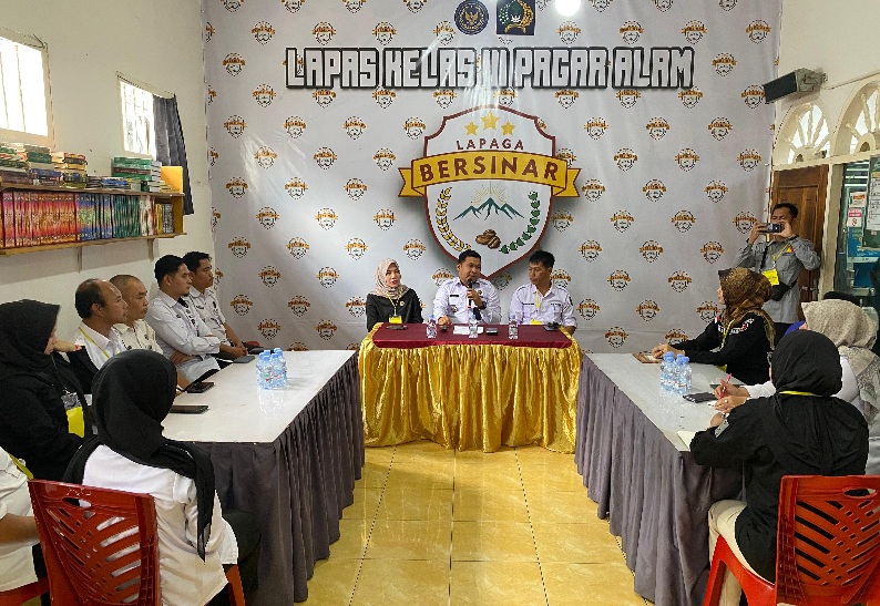 Terima Audiensi KPU dan Bawaslu, Lapas Pagar Alam Dukung Pemutakhiran Data Pemilu