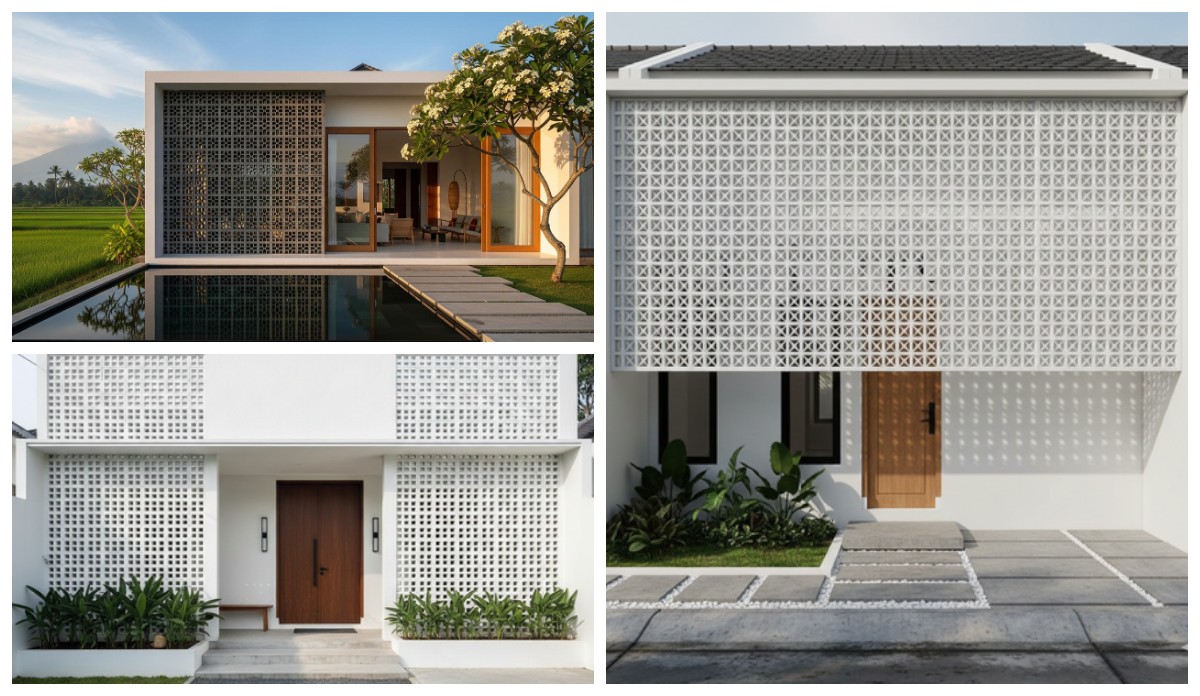 Rekomendasi 7 Kombinasi Roster dan Dinding Putih yang Bikin Tampak Depan Rumah Minimalis Terasa Premium!