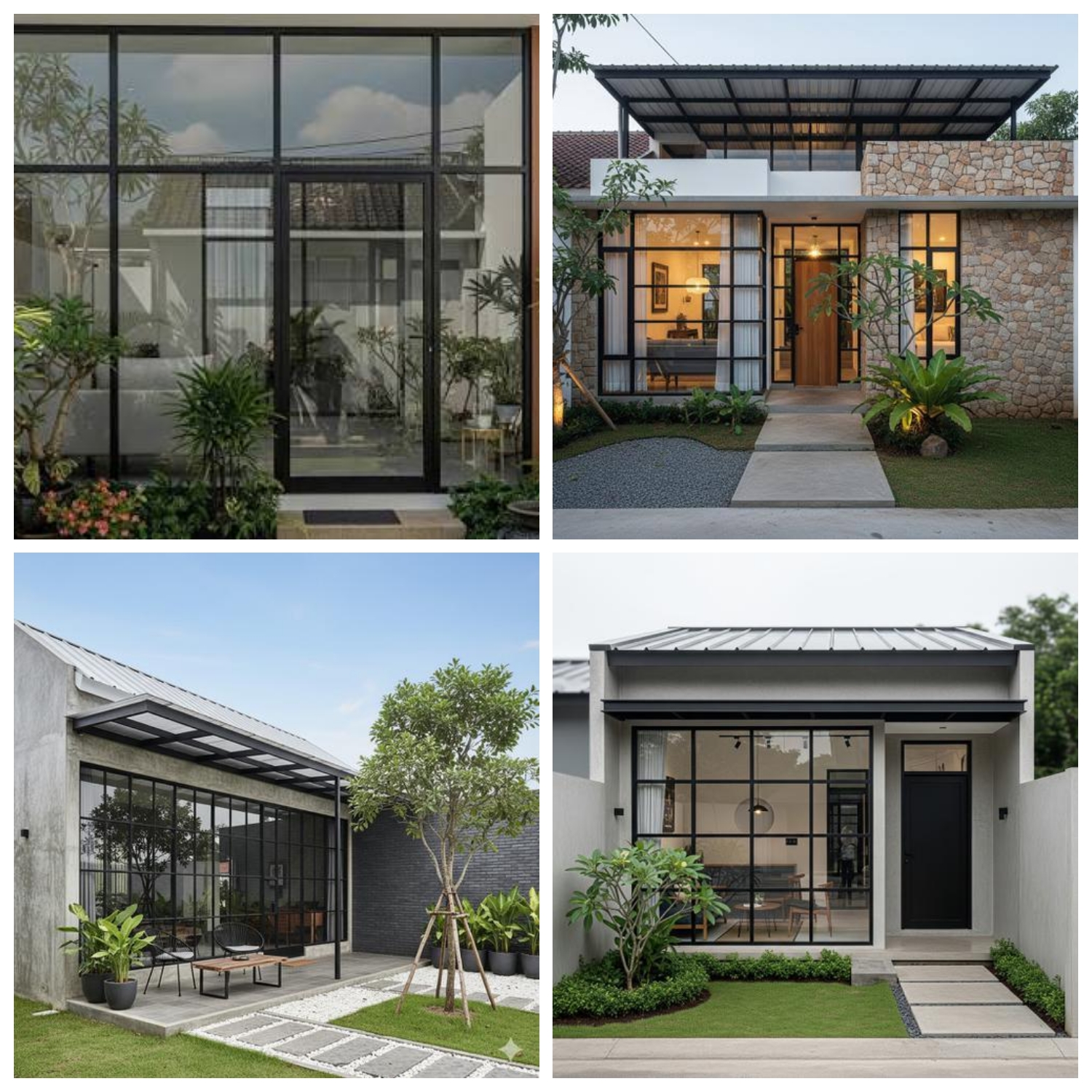 7 Model Rumah Kecil tapi Tampak Modern dengan Fasad Kaca Simpel: Hunian Jadi Lebih Luas dan Elegan