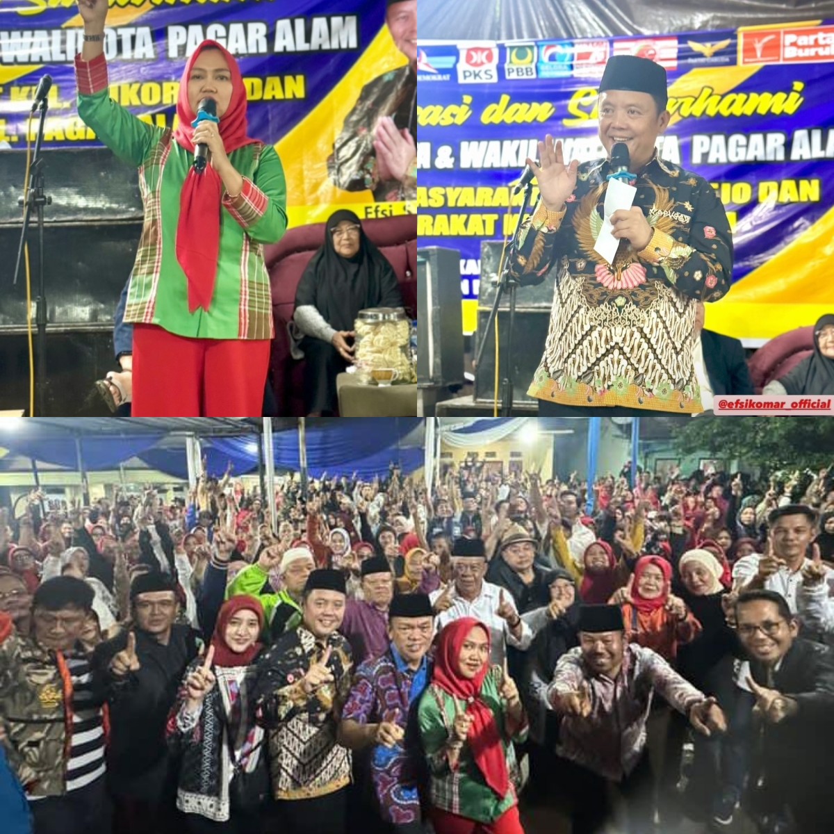 Pagaralam Siap Bangkit! Penampilan Lisa Cobra dan Jamil KDI Ramaikan Sosialisasi Paslon 01 di Pagaralam Utara