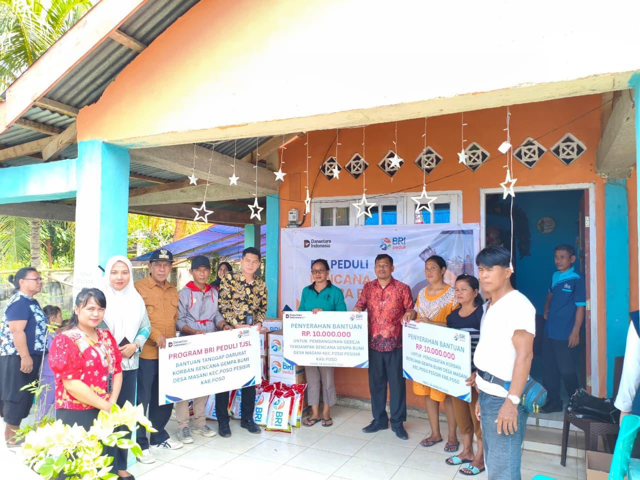 BRI Peduli Salurkan Bantuan untuk Korban Gempa Poso