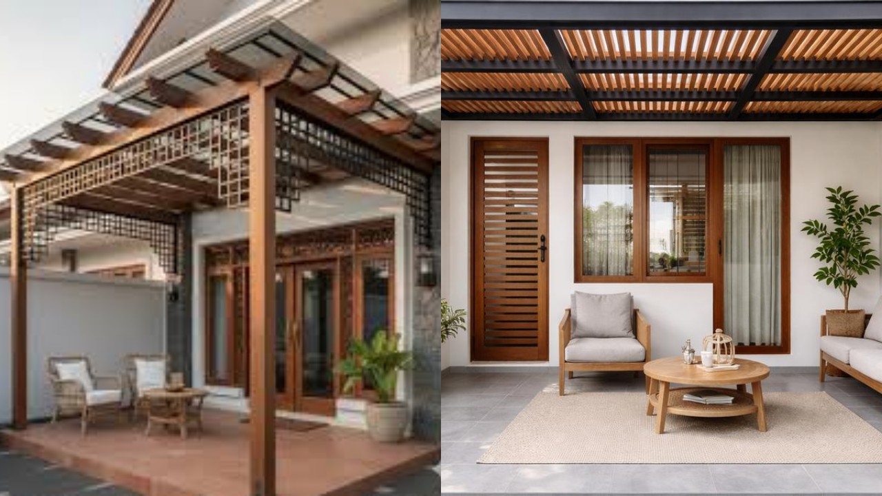 Model Teras dengan Pergola Sederhana yang Estetik, Bikin Rumah Terlihat Mewah!