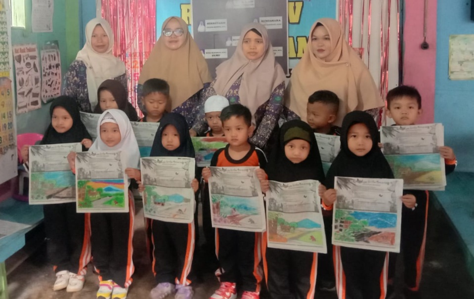 Tumbuhkan Kreatifitas, Siswa RA NU XIV Ikuti Lomba Mewarnai Bersama Pagaralam Pos