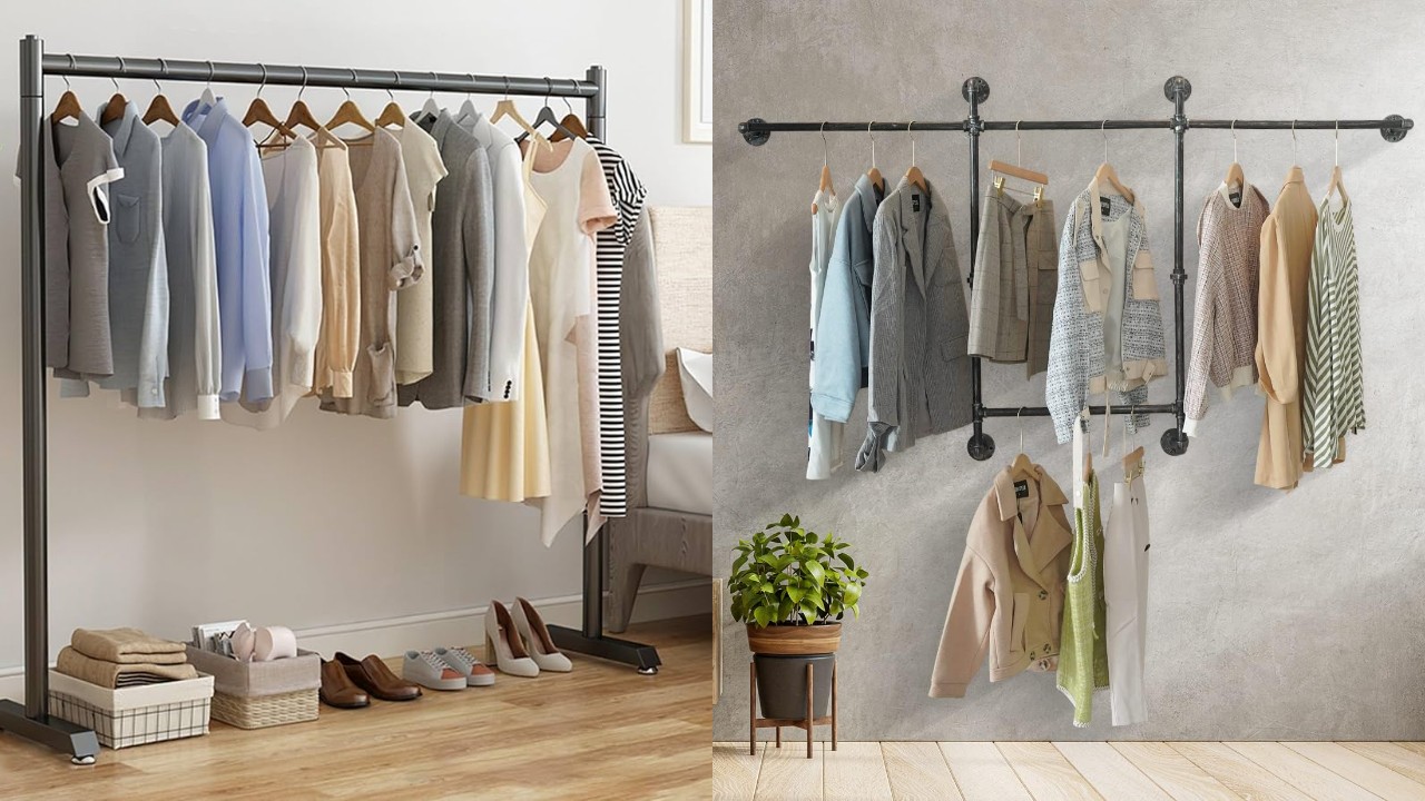 Inspirasi Rak Gantungan Baju Minimalis, Simpel tapi Bikin Kamar Rapi!