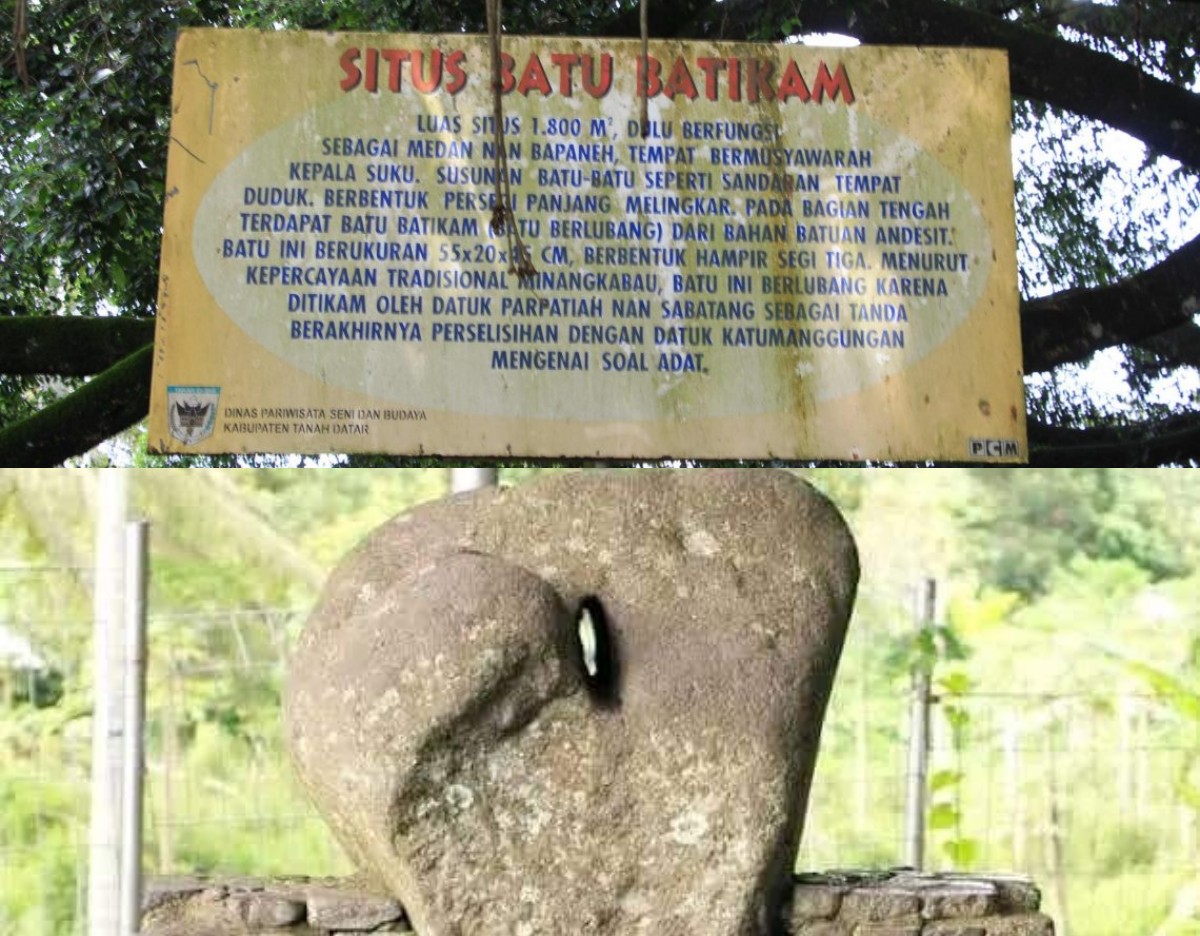 Misteri Batu Batikam, Diawali Kisah Keris dan Perdamaian Dua Saudara di Sumatera Barat