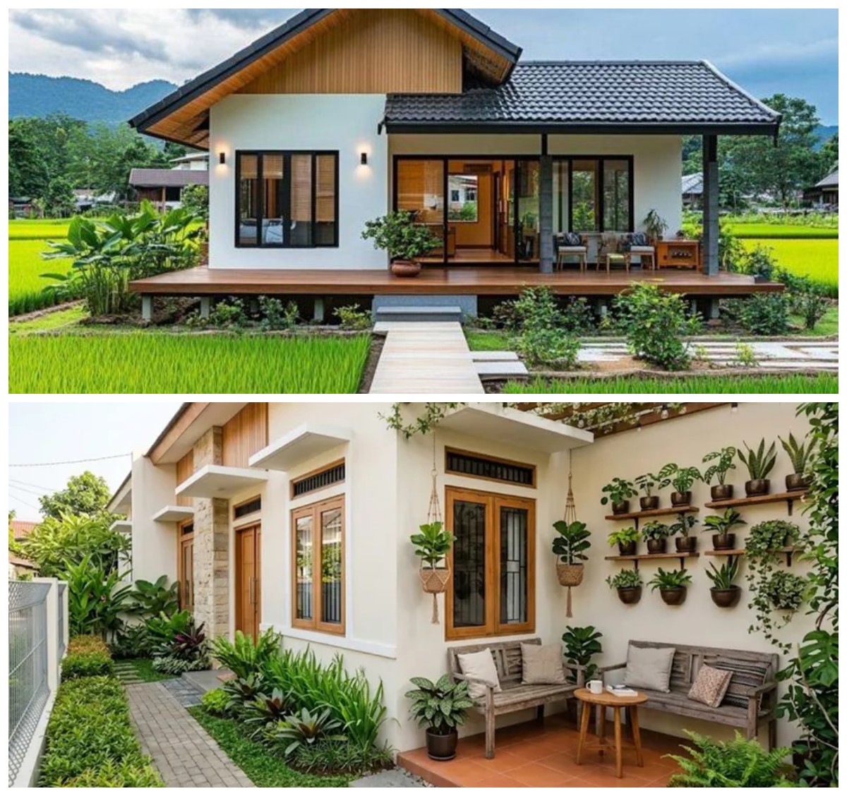 6 Model Rumah Minimalis Bernuansa Kampung dengan Teras Lega dan Nyaman