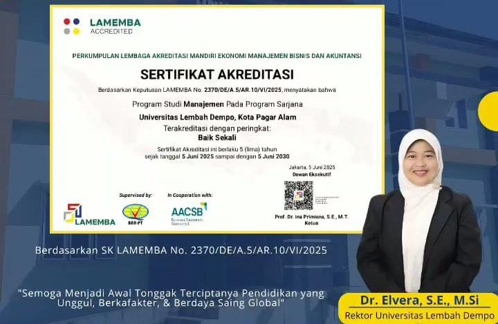 Prodi Manajemen UNILED Raih Akreditasi Baik Sekali dari LAMEMBA