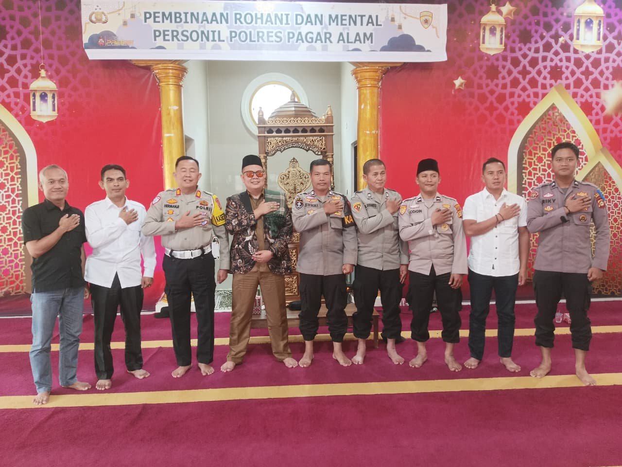 Binrohtal Polres Pagar Alam Teguhkan Iman dan Integritas: Personel Diajak Isi Hidup dengan Kebaikan