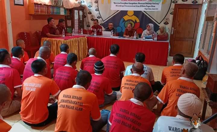 LBH Sumsel Cabang Pagar Alam Berikan Penyuluhan Hukum bagi Warga Binaan Lapas Kelas III Pagaralam