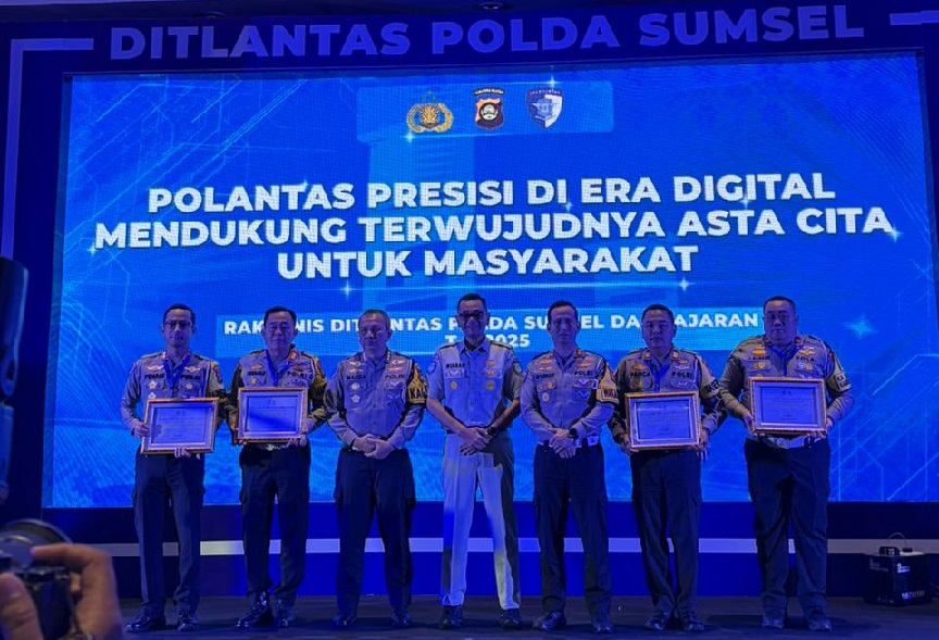 Satlantas Polres Pagar Alam Terima Penghargaan Polda Sumsel, Kategori Pengentryan Data Kesamsatan Terbaik