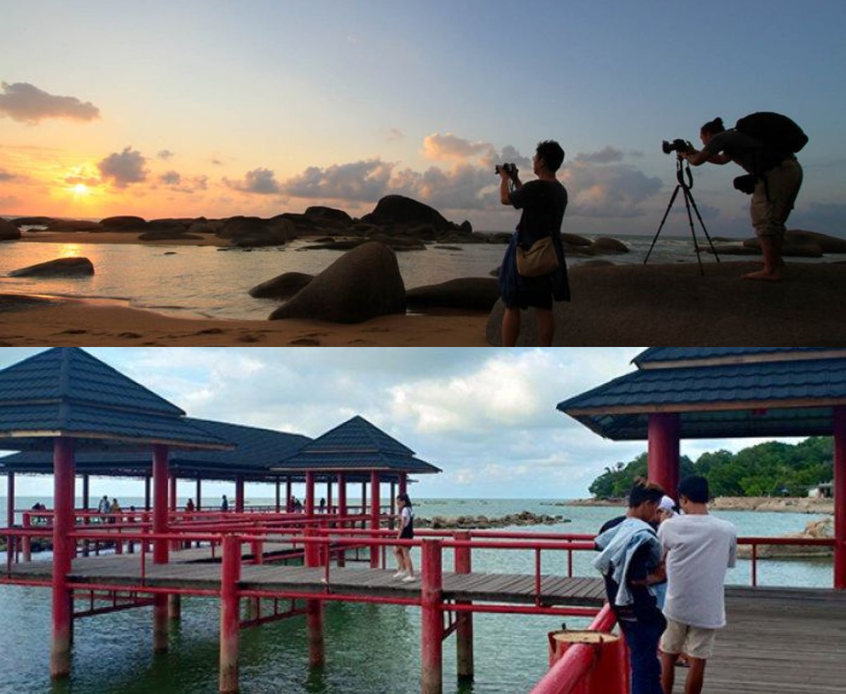 Menikmati Pesona Senja di Tanjung Bajau Beach di Kalimantan Barat yang Miliki Keindahan Menakjubkan 