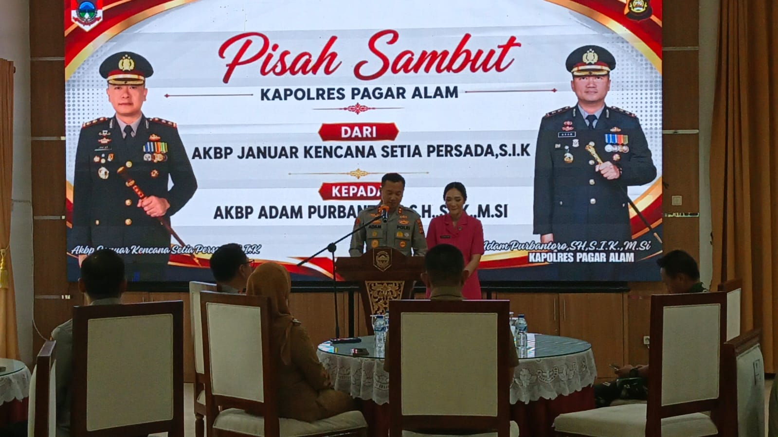 Kenal Pamit Kapolres Pagar Alam Berlangsung Khidmat, Walikota Harap Sinergi Semakin Kuat