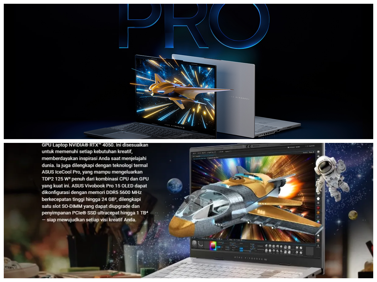 Andalan Baru Content Creator! ASUS Vivobook Pro 15 OLED (N6506) Hadir dengan Tenaga RTX 4050 dan Layar Visual 