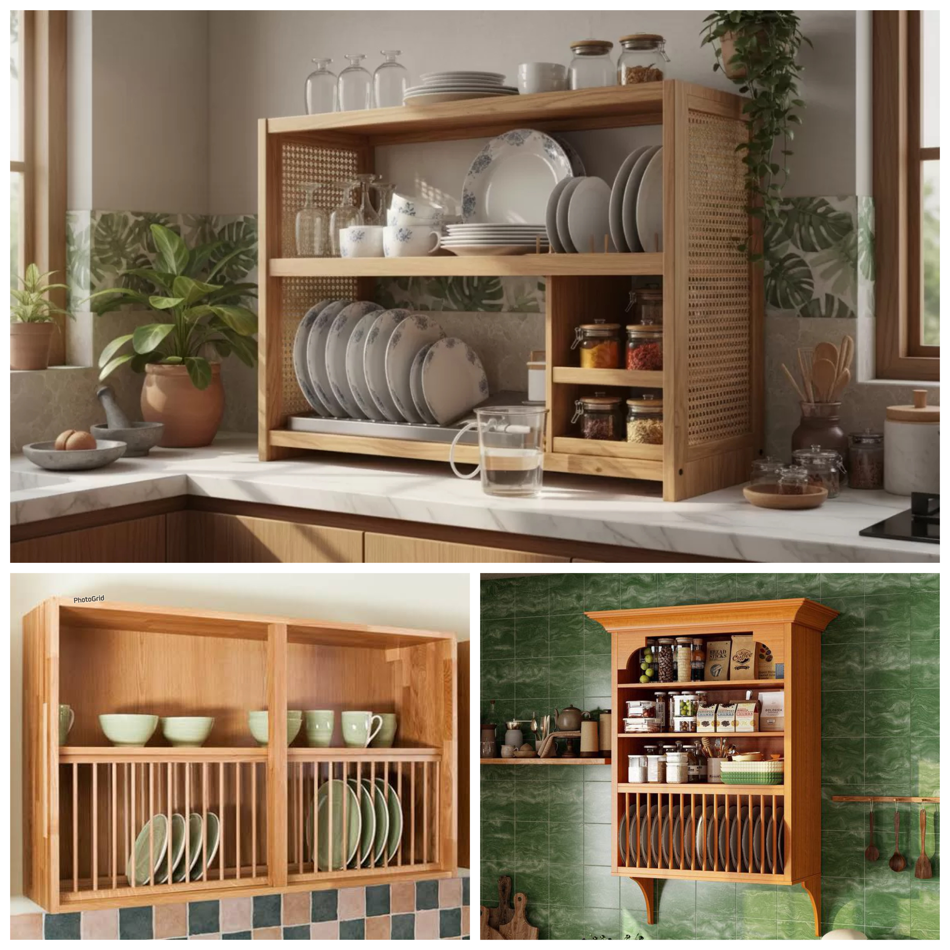 Rak Piring Kayu, Solusi Dapur Rapi dengan Sentuhan Alami!