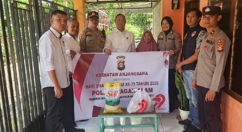 Polres Pagar Alam Anjangsana Kediaman Purnabhakti Polri  