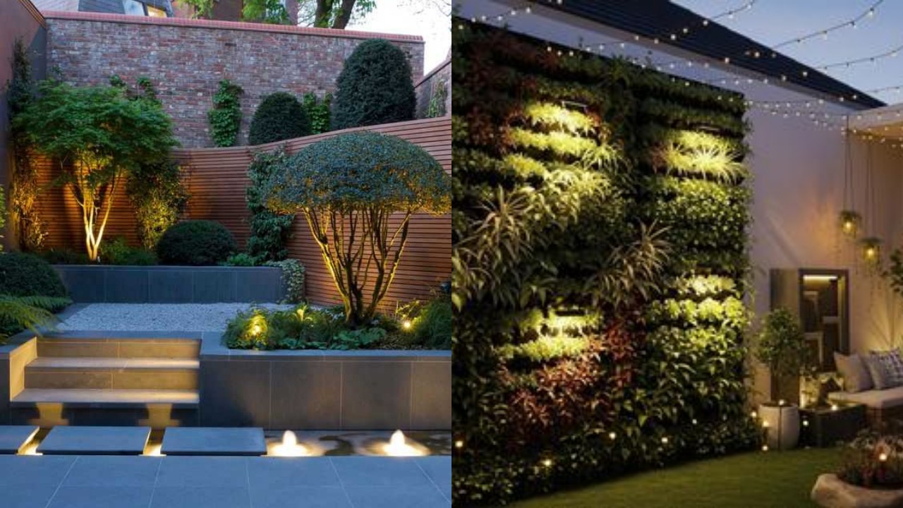 Desain Halaman Belakang Rumah Kecil dengan Lampu Taman Estetik, Sederhana tapi Mewah!