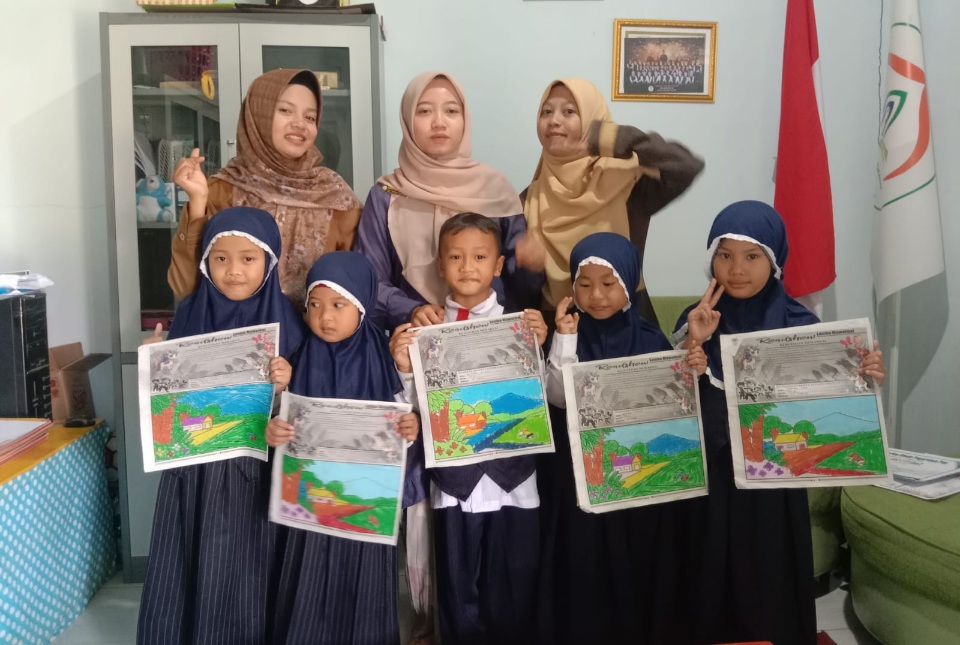 Asah Kreatifitas, Lomba Mewarnai di TK Nafisa Penuh Keceriaan