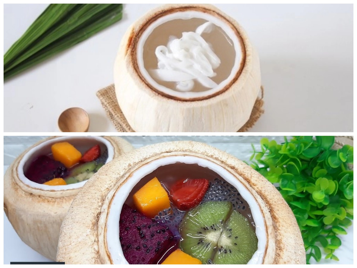 Resep Praktis Puding Kelapa Muda, Lembut dan Nikmat Disajikan dalam Batok