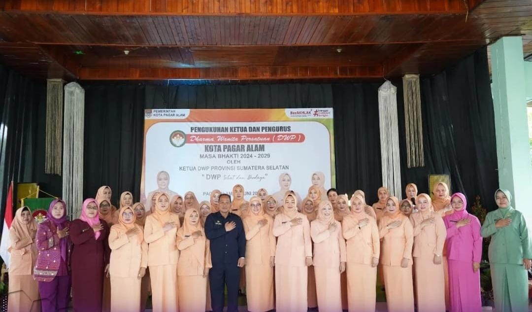 Ketua dan Pengurus DWP Kota Pagar Alam Periode 2024-2029 Resmi Dilantik
