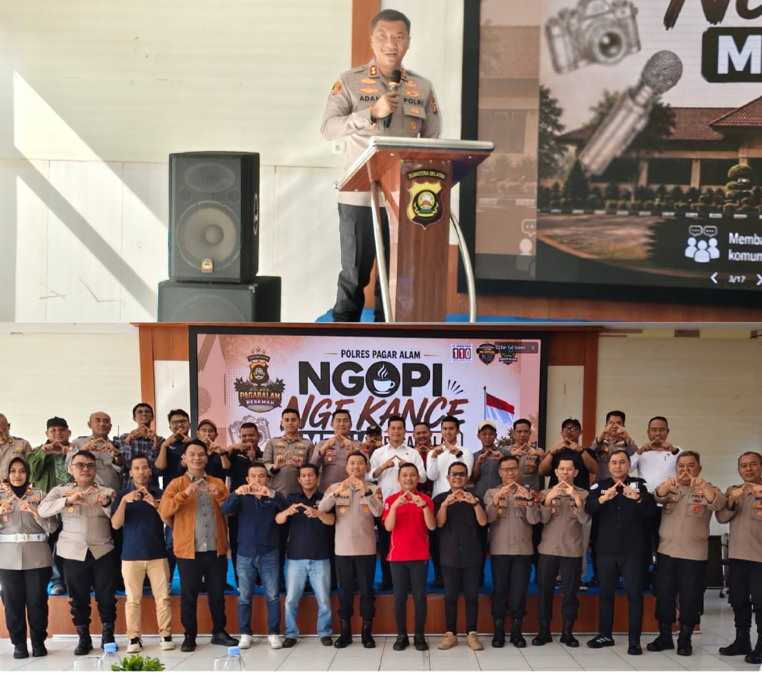 Perkuat Sinergitas, Polres Pagar Alam Coffee Morning Bersama Awak Media