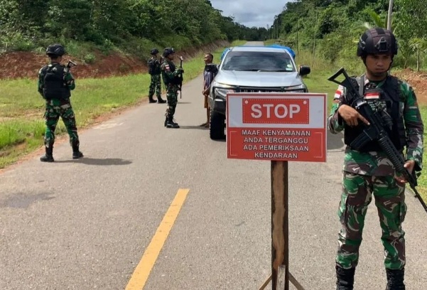 Jaga Stabilitas Keamanan Perbatasan RI PNG,  Satgas Pamtas Perketat Jalur Masuk