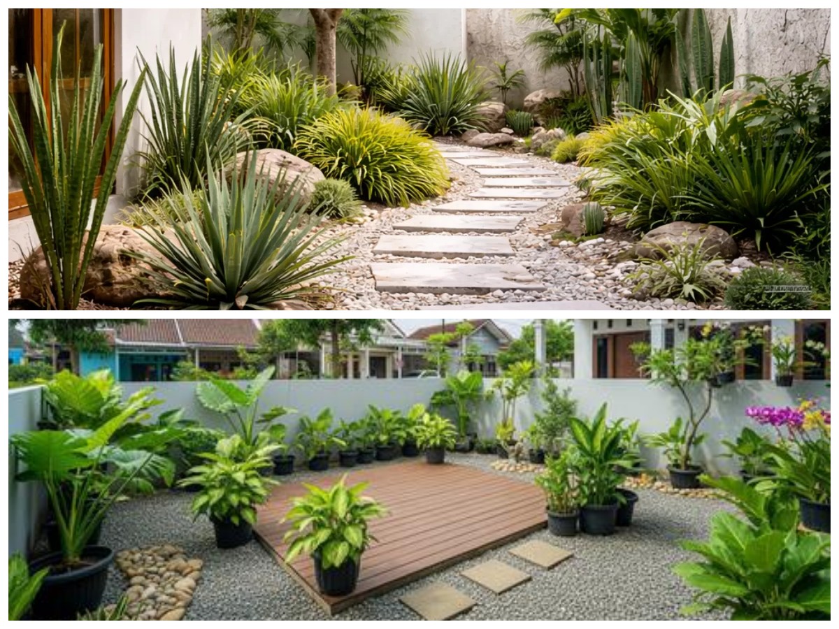 Inspirasi Taman Tanpa Rumput di Kampung, Minim Perawatan dan Tetap Estetik