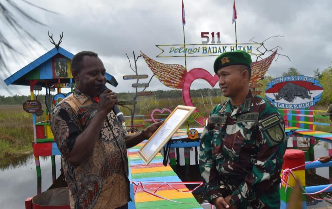 Satgas Yonif 511/DY Kembali Terima Penghargaan Di Perbatasan Papua