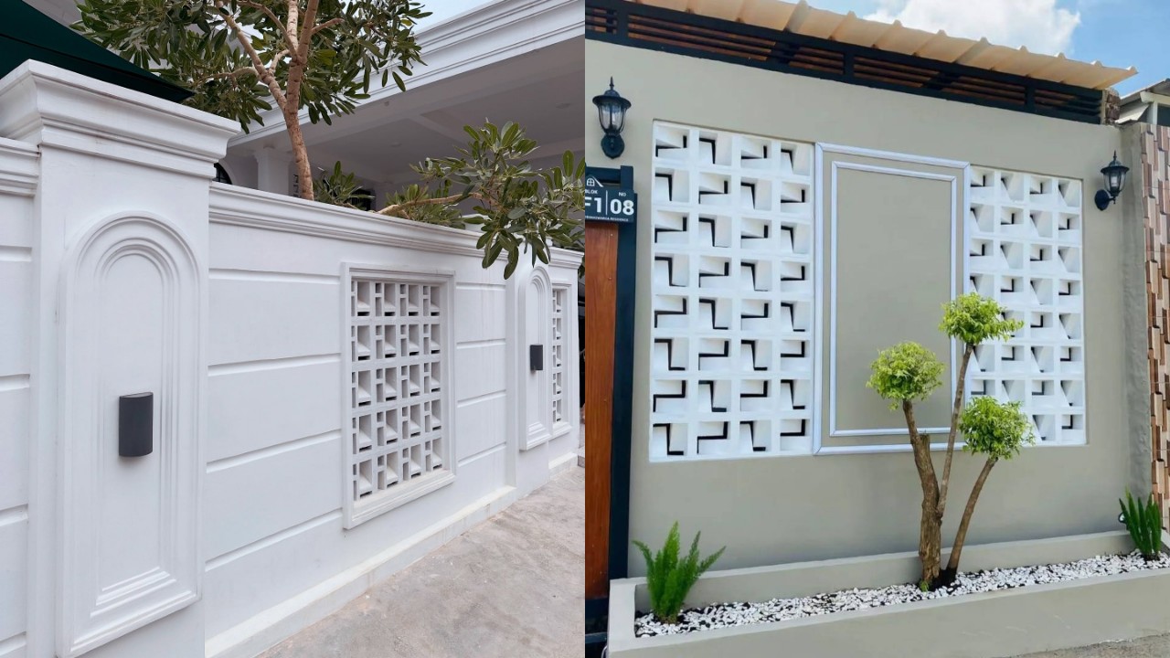 Ide Desain Pagar Tembok Roster yang Aman dan Estetik untuk Hunian Modern!