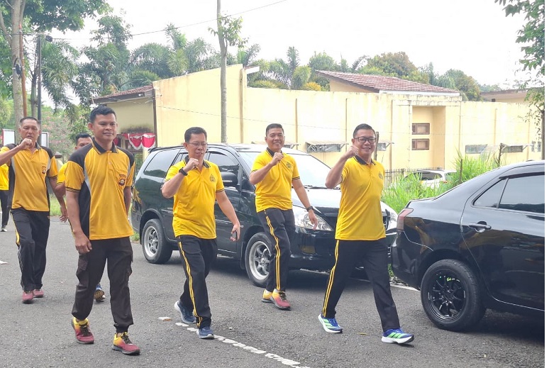 Tingkatkan Kesehatan dan Kekompakan Personel, Polres Pagar Alam Jalan Gelar Santai