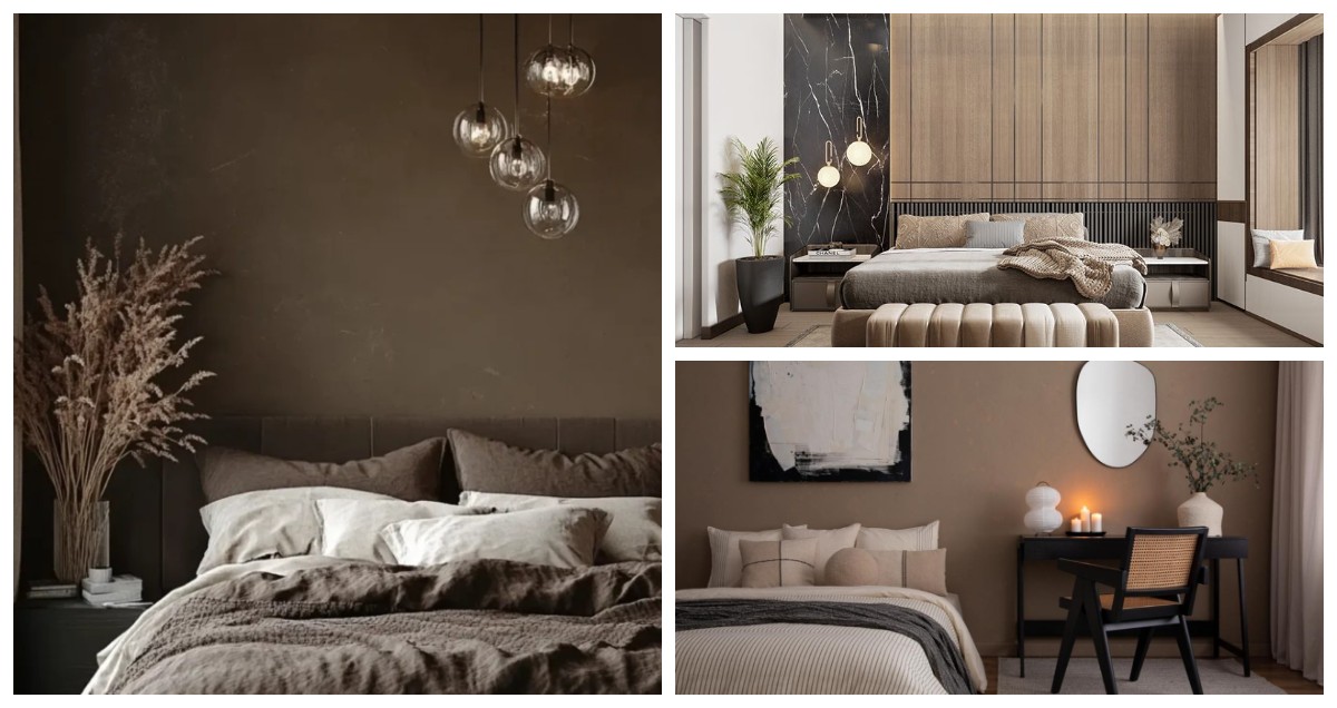 7 Inspirasi Desain Kamar Warna Coklat Tua, Nyaman dan Elegan untuk Hunian Modern!