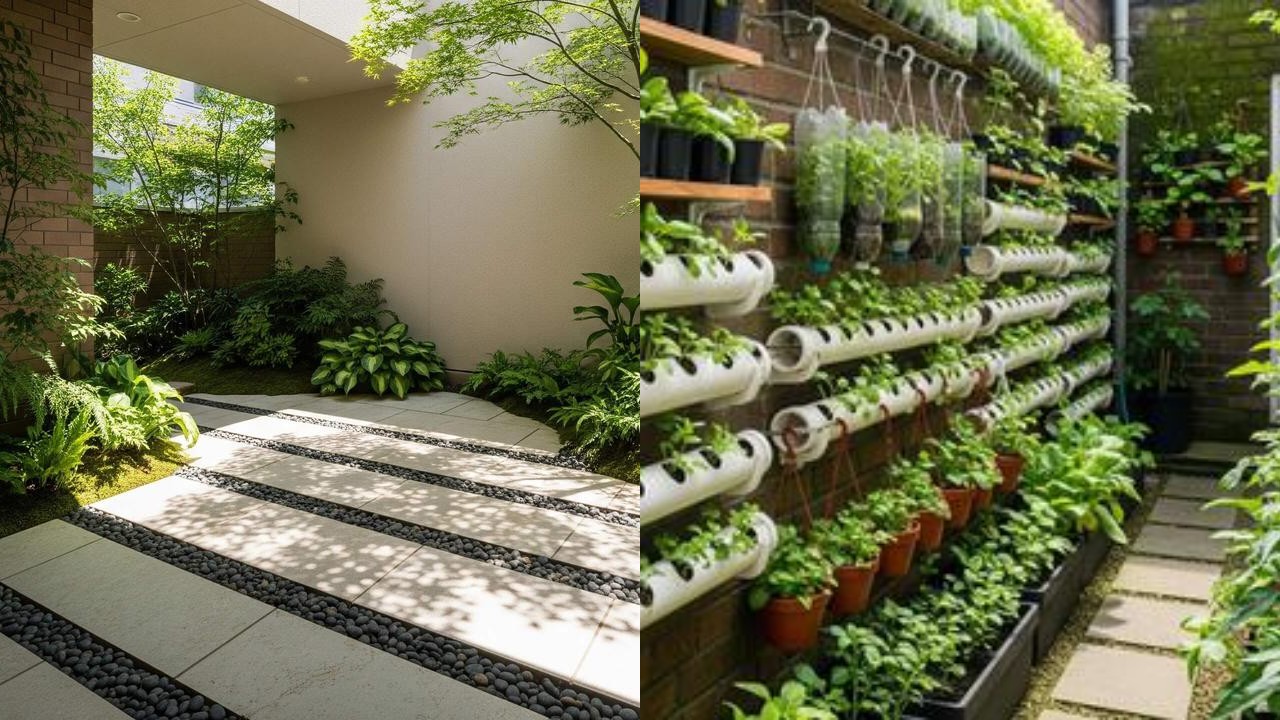 Model Kebun Mini di Sela Tembok Rumah, Bikin Rumah Lebih Sejuk!