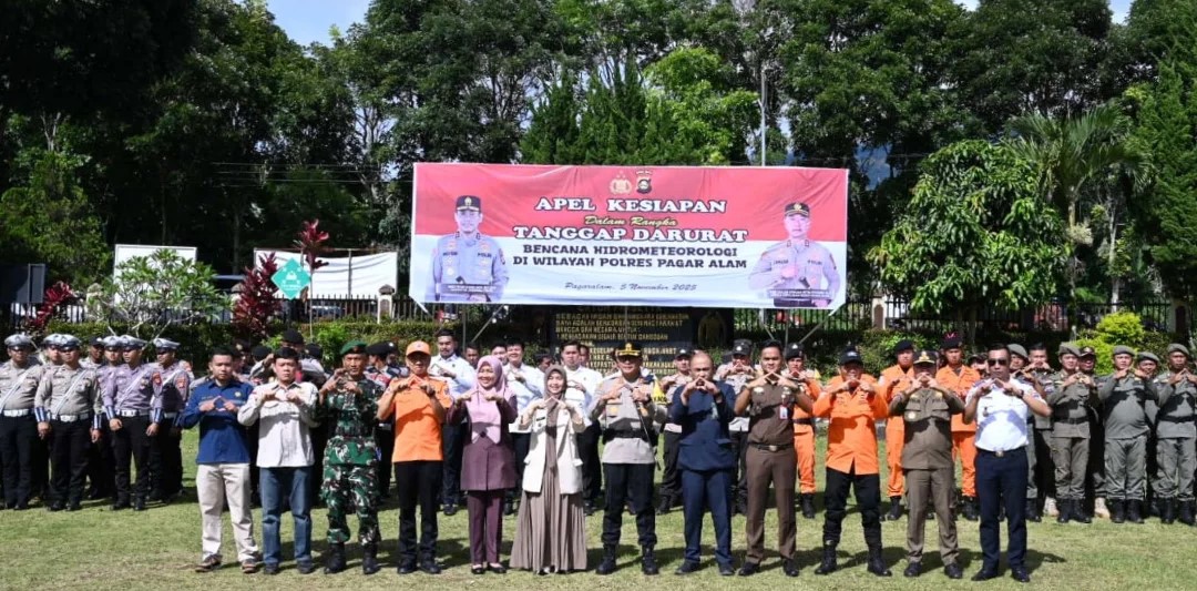 Wakil Wali Kota Pagar Alam Hadiri Apel Gabungan Tanggap Darurat Bencana Hidrometeorologi