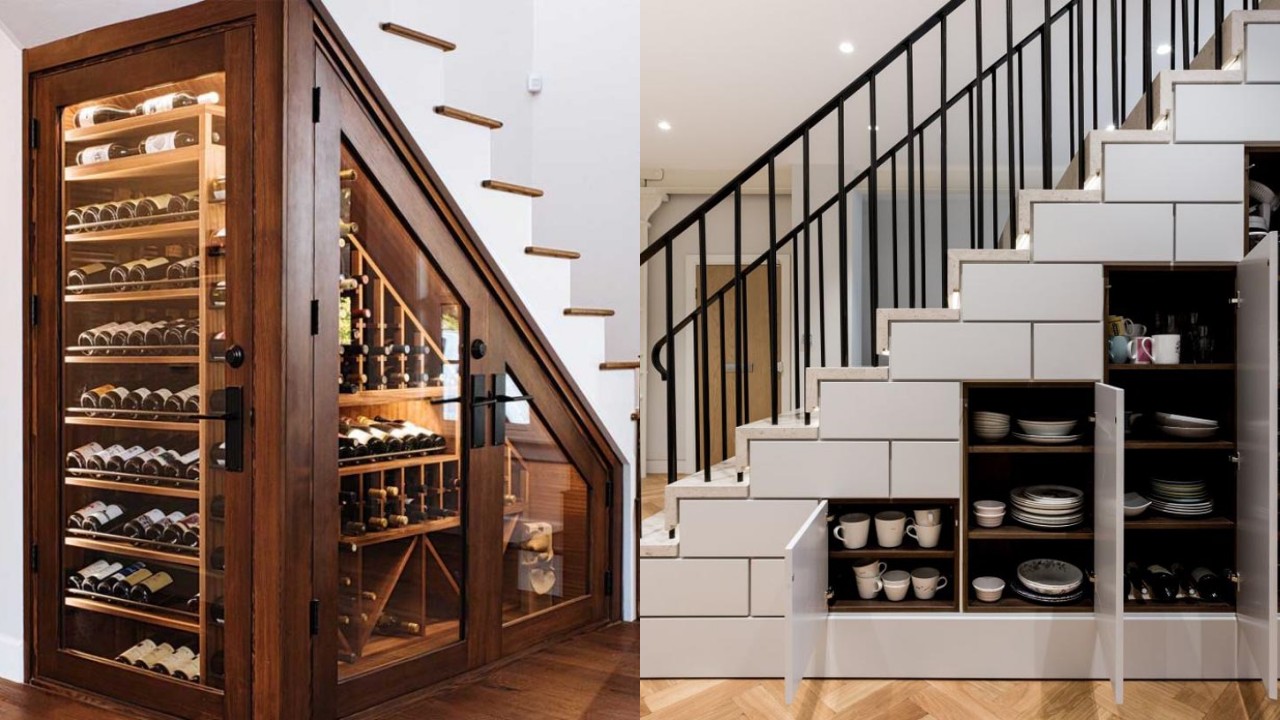 Ide Model Lemari Kaca Bawah Tangga 2026, yang Modern dan Fungsional!