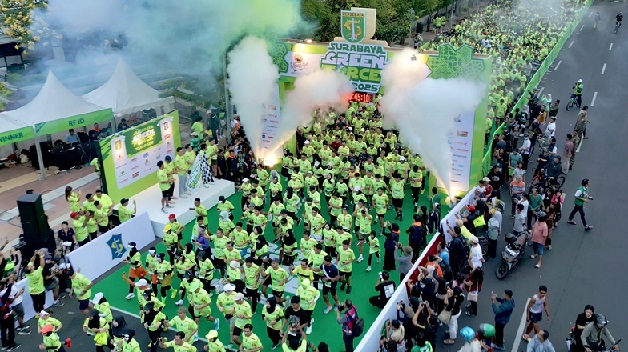Luar Biasa, 5.000 Pelari Green Force Run 2025 Hijaukan Kota Surabaya