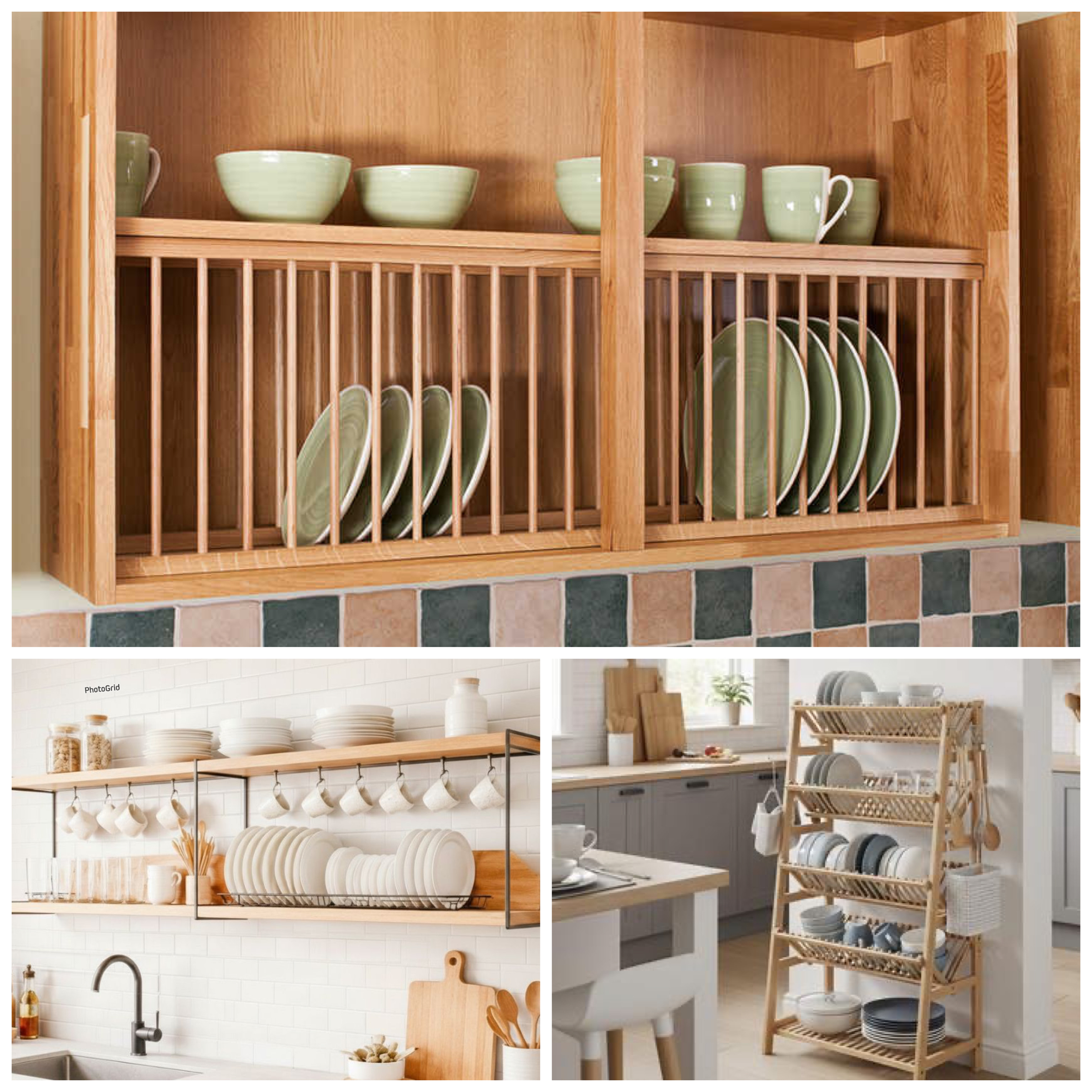 6 Rak Piring Kayu Estetik yang Bikin Dapur Auto Rapi dan Makin Homey!