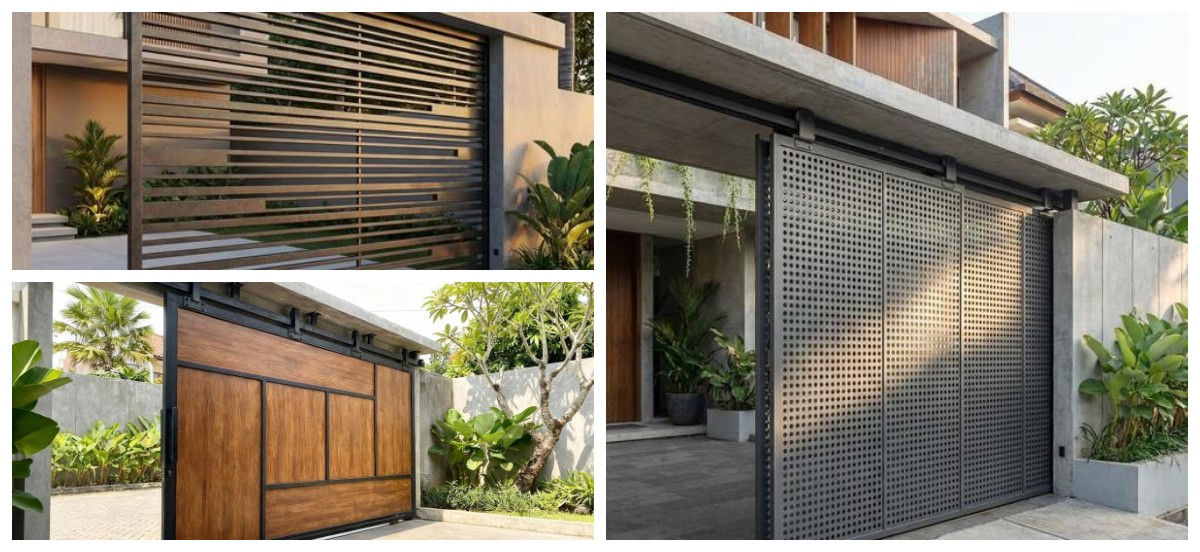 15 Inspirasi Pagar Besi Geser dengan Rel Atas, Solusi Hemat Ruang dan Minim Perawatan