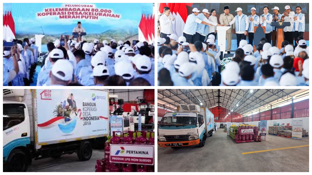 Nusron Dampingi Presiden Prabowo Resmikan 80.000 Koperasi Merah Putih, Wujud Nyata Ekonomi Gotong Royong