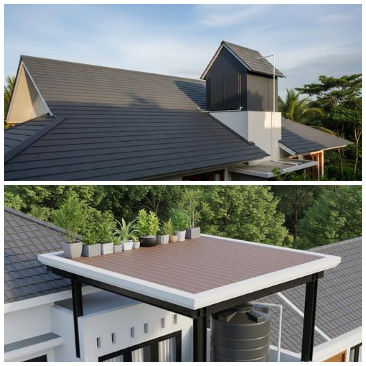 7 Inspirasi Atap Pelindung Toren, Rumah Terlihat Lebih Rapi dan Modern