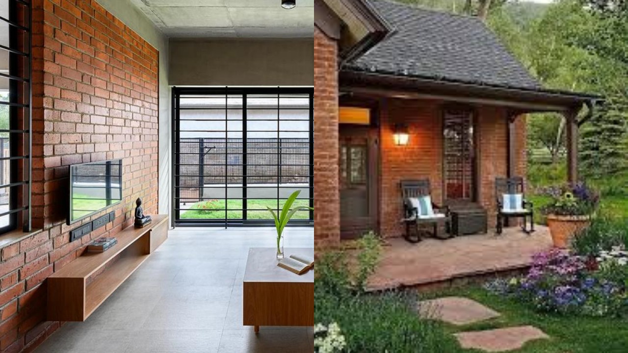 Rumah Estetik dengan Dinding Bata Merah, Cocok untuk Hunian Modern!