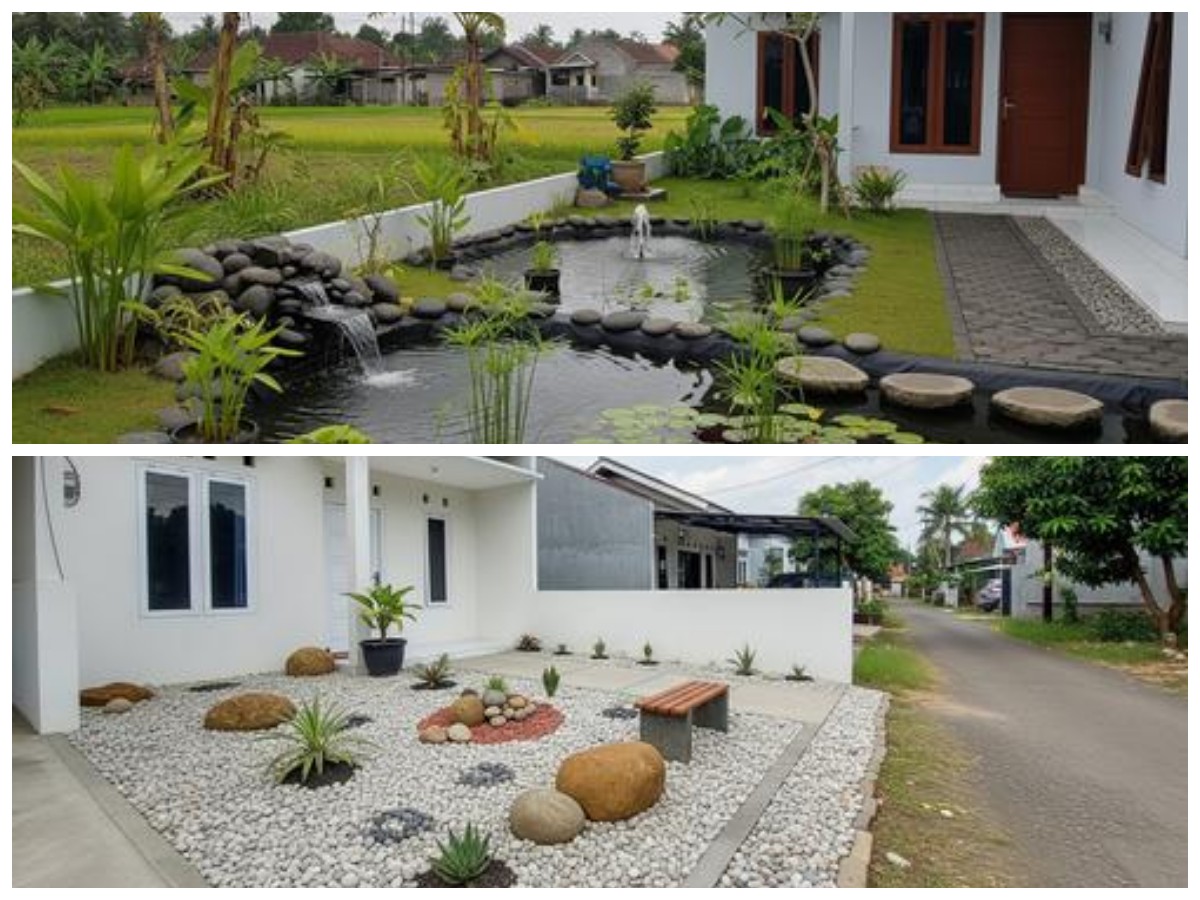 Taman Rumah Desa Tanpa Rumput: Solusi Hemat, Tampilan Tetap Cantik dan Rapi