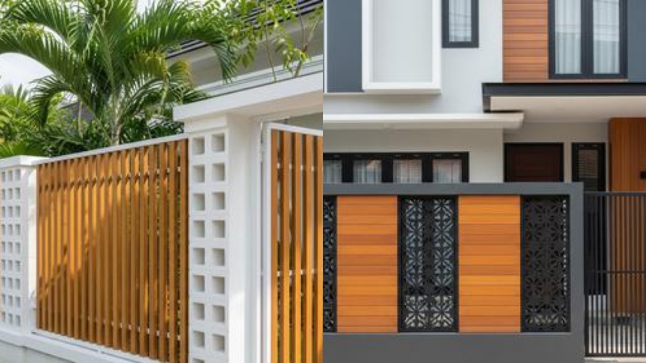 Tampilan Rumah Lebih Asri, dengan Pagar Kayu dan Roster Angin!