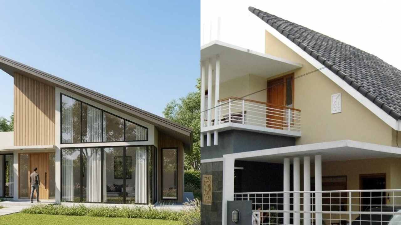 Anti Ribet! Inspirasi Rumah Minimalis Atap Sandar Modern yang Wajib Dicoba