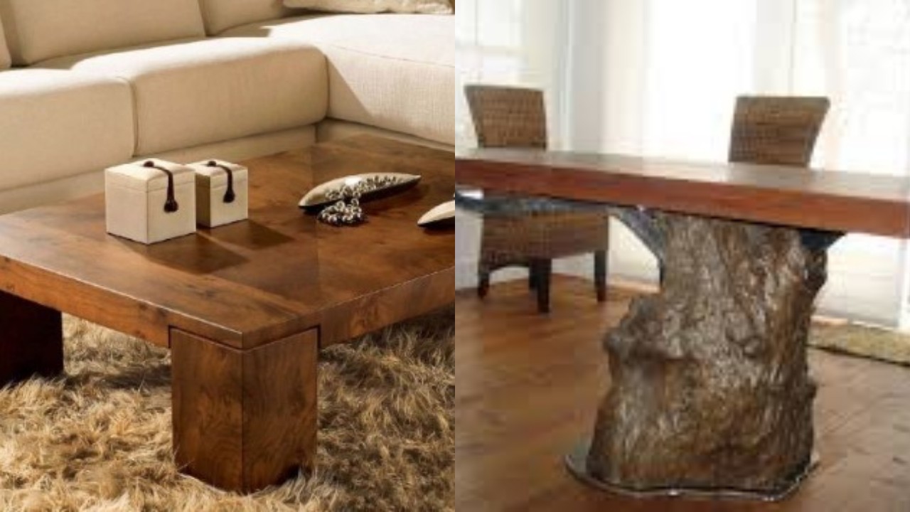 Meja Kayu Minimalis untuk Ruang Tamu, Perpaduan Natural dan Modern!