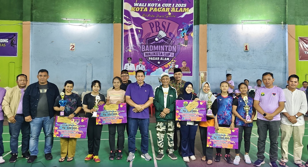 Lahirkan Atlet Berbakat, Turnamen Bulutangkis Walikota Cup I Pagar Alam 2025 Sukses Digelar 