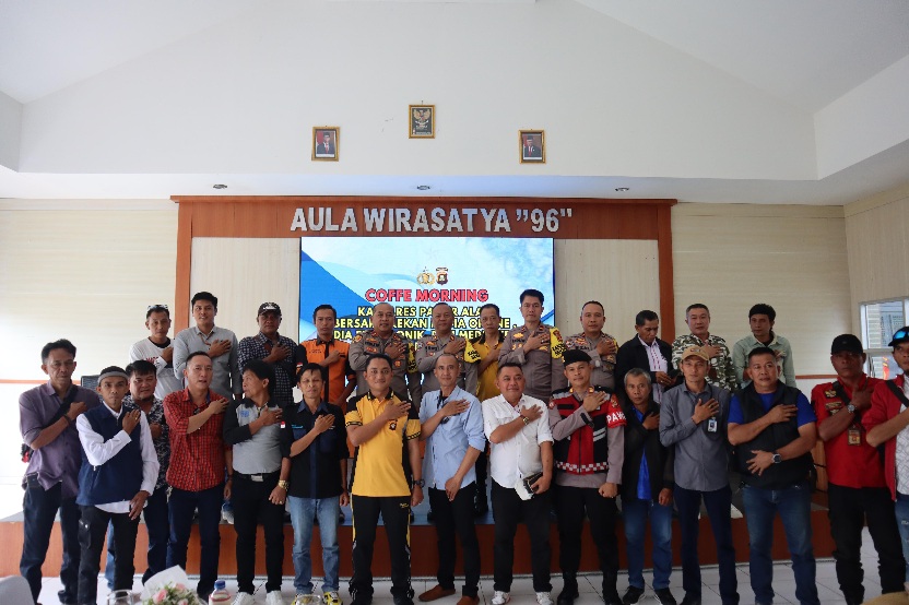 Gelar Coffe Morning, Polres Pererat Silaturahmi dengan Awak Media